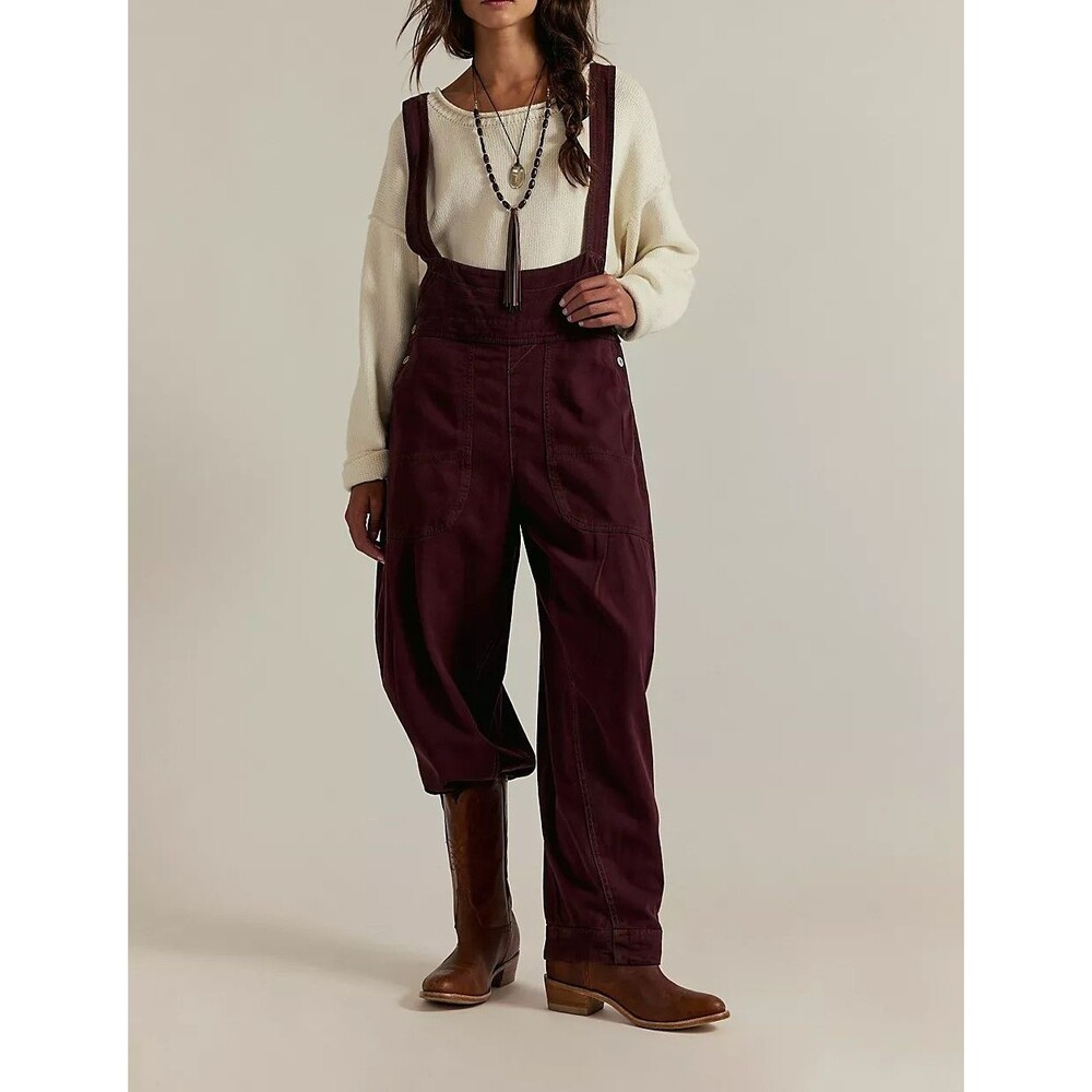 Free People We The Free Felix Tapered Overalls Jumpsuit Dress Pinafore XS 287881